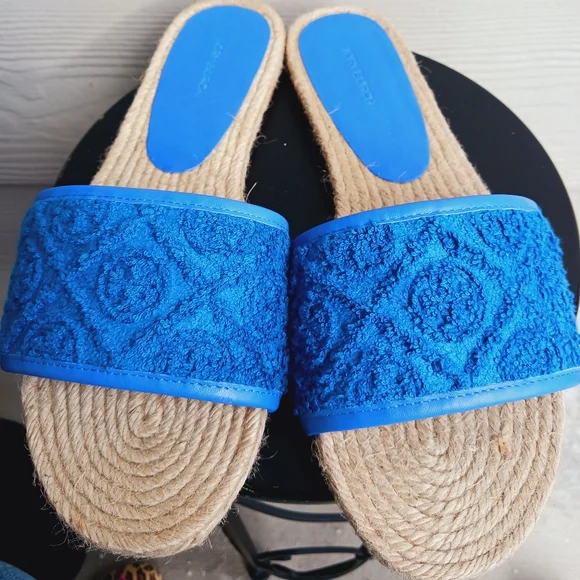 Tori Burch Blue night espadrille slides - Picture 3 of 7